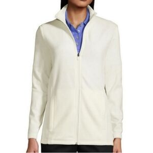 LandsEnd NWT white anti static and anti pill fleece M